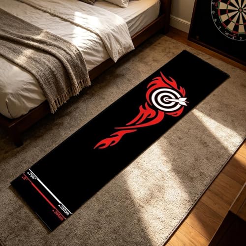 Alfombrilla protectora de tablero de dardos portátil con línea de flecha 3
