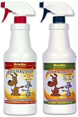 Anti-IckyPoo odor remover and pet stain remover quart combo by Mister Max