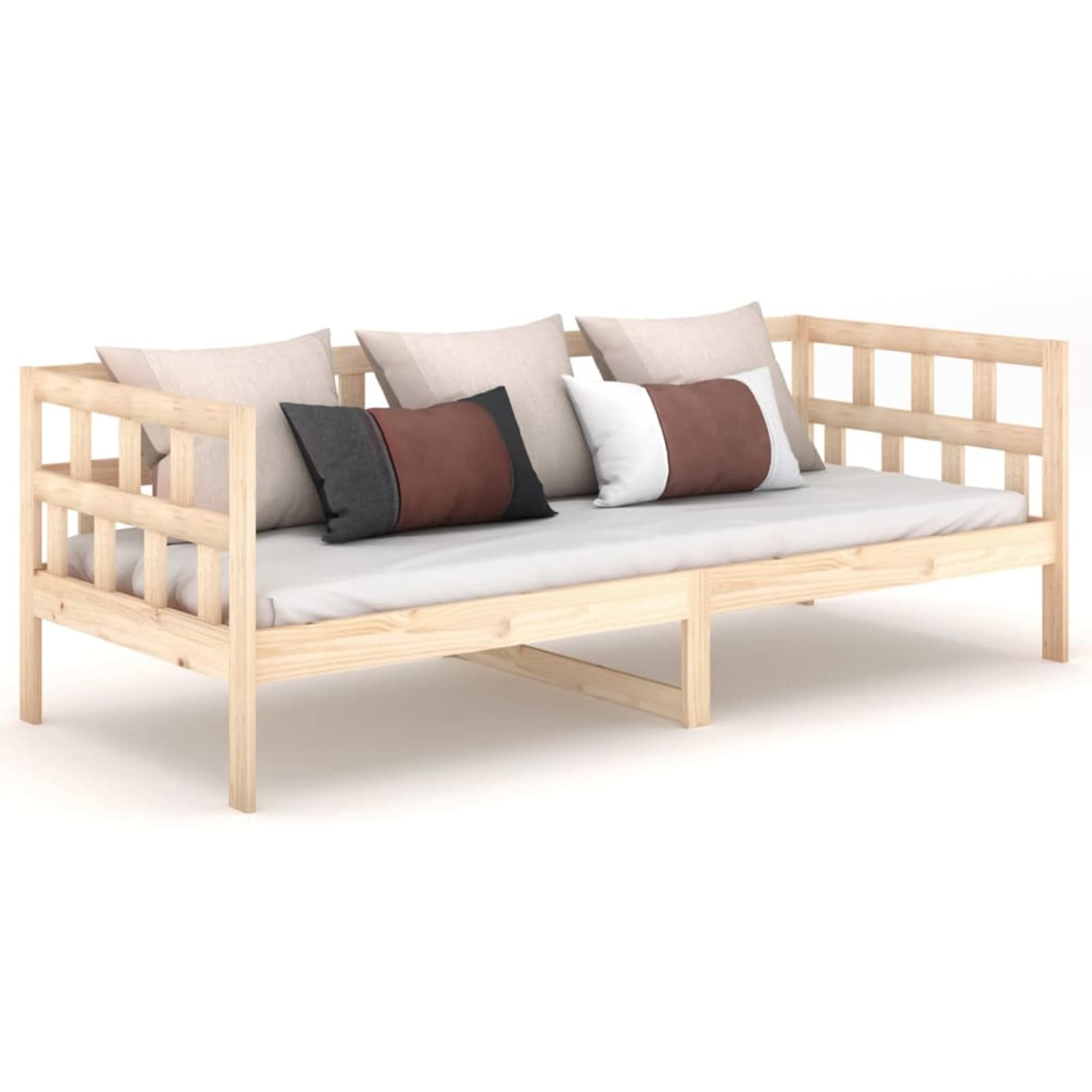 ARKEM Divano Letto,Letto per Ospiti,Letto Funzionale Estraibile con Contenitore,Dormeuse in Legno Massello di Pino 90x200 cm