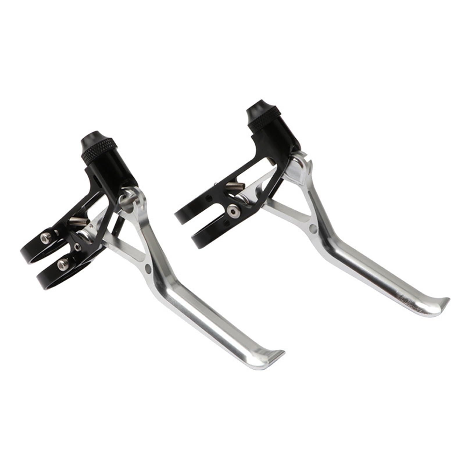 1 paio di leve del freno per bicicletta, ultraleggere, CNC, per BMX, bici da corsa, per MTB, mountain bike, bici da corsa, manubrio del freno (argento)
