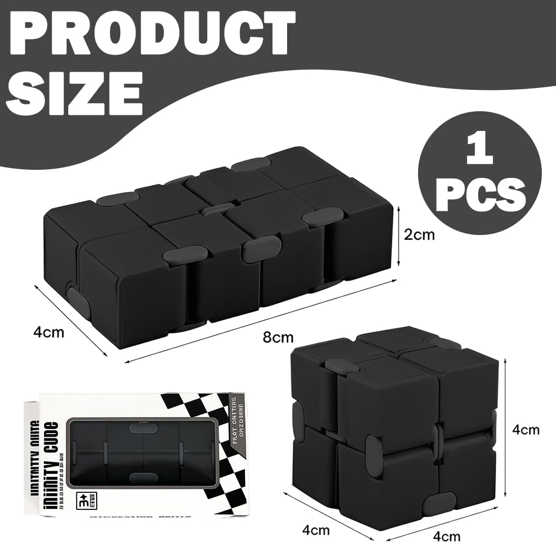 Infinity Cube Fidget Toy – niekończąca się kostka do redukcji stresu i koncentracji – Magic Flip kostka do relaksu i spędzania wolnego czasu