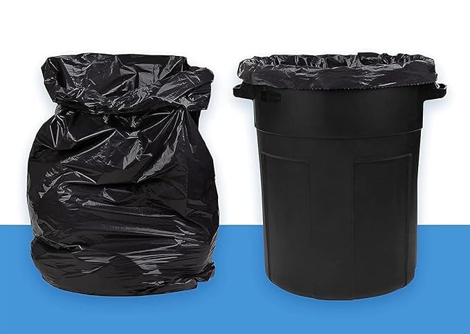 Image of Premium Black Garbage Bags for Dustbin /Trashbin Medium 19 x 21 Inches 30 Pcs x Pack of 8 Rolls (240 Pcs)