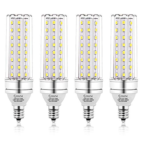 E12 Led Bulbs, 16W Led Candelabra Bulb 120 Watt Equivalent, 1400Lm, Decorative Candelabra Base E12 Corn Non-Dimmable Led Chandelier Bulbs, Daylight White5000K Led Corn Lamp, Pack Of 4 #TOP3