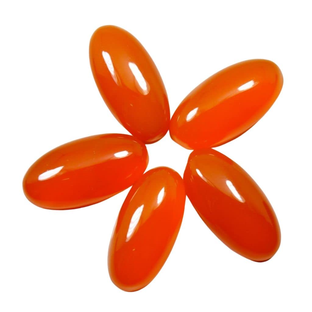 Natural Carnelian at Wholesale Rate (Rs 37.5/Carat) Fine Quality Cabochon Long Oval Shape रात-रतुवा Loose Gemstone for Reselling Astrologers Jewellers Crystal Healing Astrological-image-35