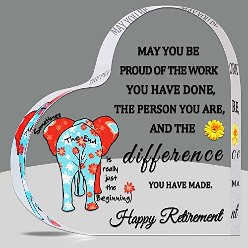 Retirement Plaque, Retirement Gifts for Women Men, Happy Retirement Decorations, Going Away Gift for Coworker