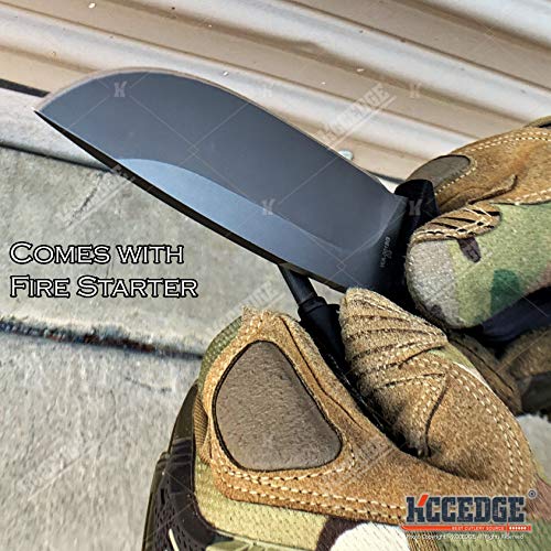 Tactical Knife Hunting Knife Survival Knife 9.5\" D2 Steel Outdoor Survival Fixed Blade Knife Fire Starter Cord Cutter Knife Sharpener Camping Accessories Camping Gear Survival Gear Tactical Gear 79729 - Thumbnail 5