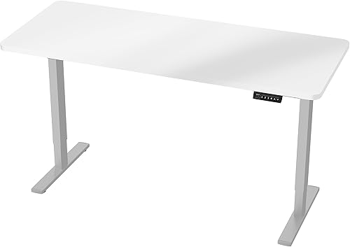 Vista 576 de VIVO DESK-KIT-1W6G - Escritorio eléctrico de pie de 60 x 24 pulgadas, ajuste de altura de memoria, serie 1B, parte superior de nogal oscuro de una