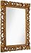 Hamilton Hills Antique Gold Ornate Baroque Frame Mirror | Elegant Old World Feel Beveled Plate Glass Mirrored Design | Hangs Horizontal or Vertical (28.5" x 36.5")