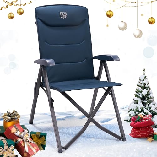 TIMBER RIDGE Campingstuhl Faltbar Hohe Lehne mit 4 Positionen verstellbar...