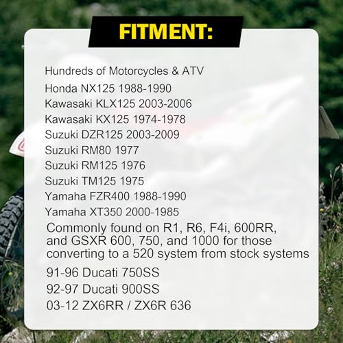 Image of Gold 520 X-Ring Motorcycle Chain 140 Links for Off-Road and ATV with Connecting Master Link - Enhanced Durability & Universal Fit