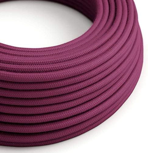 CA Creative Cables Raspberry Cotton Covered Round Electric Cable - RC32-150ft, 3 x 18 AWG