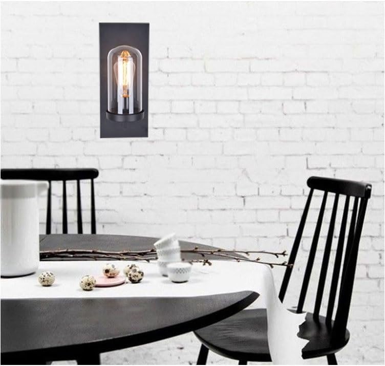 Miniatura 5 de Lámpara de pared de cristal industrial retro, lámpara de pared rústica para decoración de interiores, para sala de estar, dormitorio, baño, pasillo,