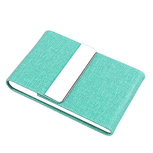 Business Card Holder, Business Card Case, Business Card Holder For Women And Men, Business Card Holder For Purse, Business Card Case Women, Magnetic Shut, Green-Bm #TOP3