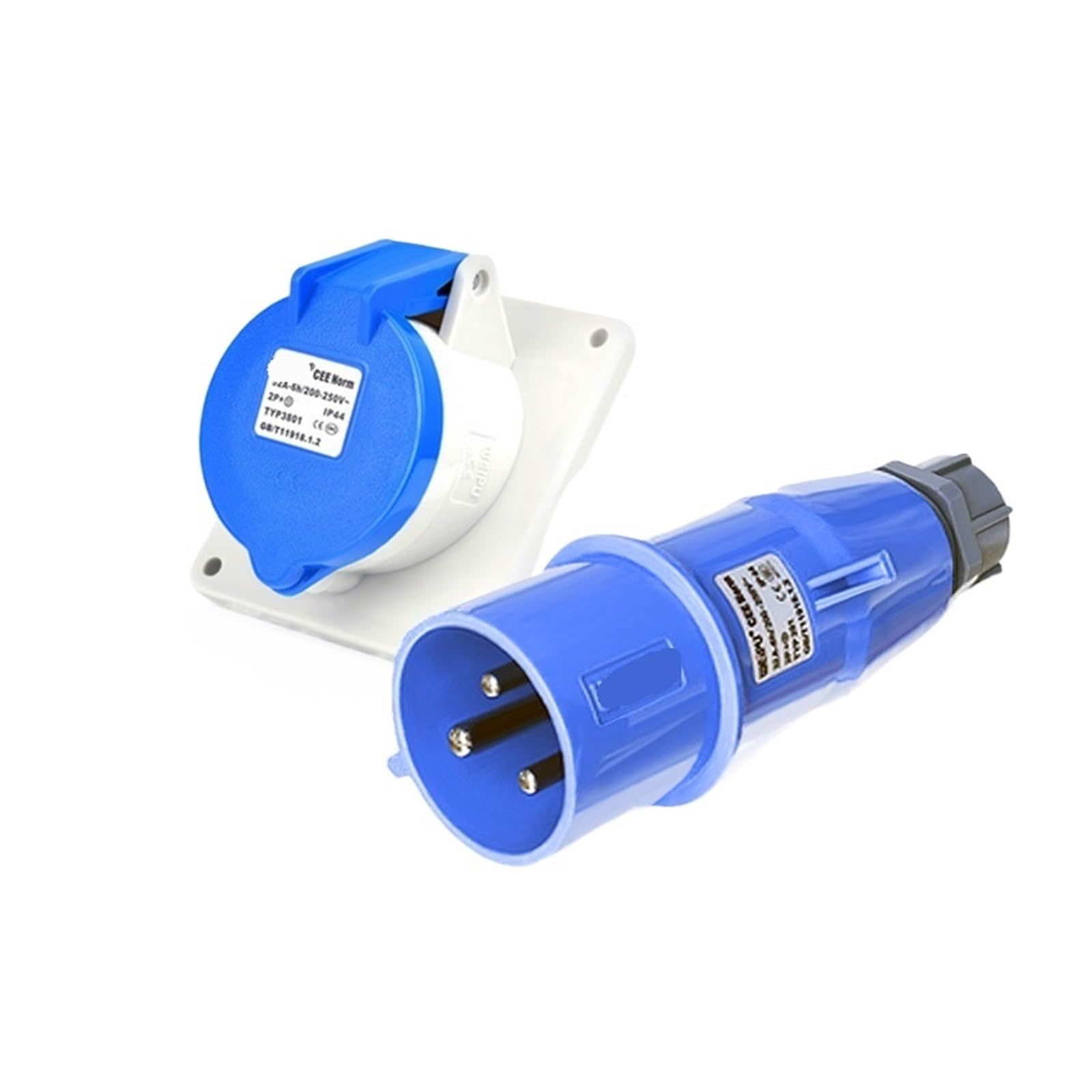 Connecteur d'alimentation 3 broches 32A étanche IP44 pour câblage de stade et alimentation métro