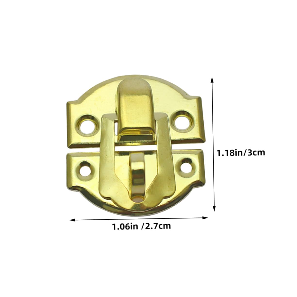 OSALADI 2sets Wooden Box Buckle Metal Hasp Lock Metal Hasp Latch Small Latch Metal Hasp Buckle Small Lock Cabinet Mini Hasp Latch Hasp Buckles Boxes Buckle Iron 20pcs*2