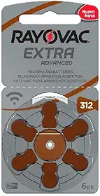 Pilha Auditiva 312 1,4V Extra Advanced Rayovac cartela c/6 pilhas