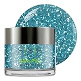 SNS Nail Dip Powder, Gelous Color Dipping Powder - Mi Chalet (Blue/Turquoise, Aqua, Glitter) - Long-Lasting Dip Nail Color Lasts 14 Days – Low-Odor & No UV Lamp Required - 1 oz