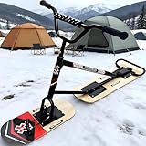 vnmudzeo 360°-Drehung Schneemobil, FahrradäHnliches Fahrverhalten, Aluminiumrahmen, All-Terrain-Schneemobil FüR Familien Und AnfäNger Wood