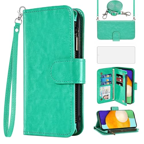 Coque Samsung Galaxy A52S 5G antichoc avec porte-carte fermeture éclair et cordon