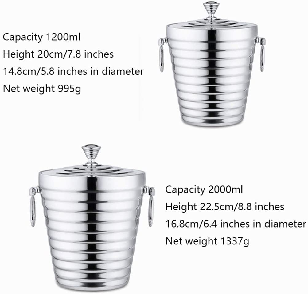 Amazon｜ステンレス鋼のダブルアイスバケット、キッチンワイン