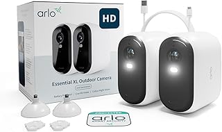 Arlo Essential 2 XL Outdoor WiFi Surveillance Camera, Indoor WiFi Surveillance Camera, Motion Sensor, Alarms for Home, Nig…