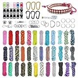 Facile à transporter - Notre kit de paracorde en nylon le rend léger, doux et durable, il est assez facile à transporter. Vous pouvez le mettre librement dans un sac à dos, un sac de voyage ou une voiture, il est également idéal pour une utilisation lors d'activités de survie et de camping dans la nature.