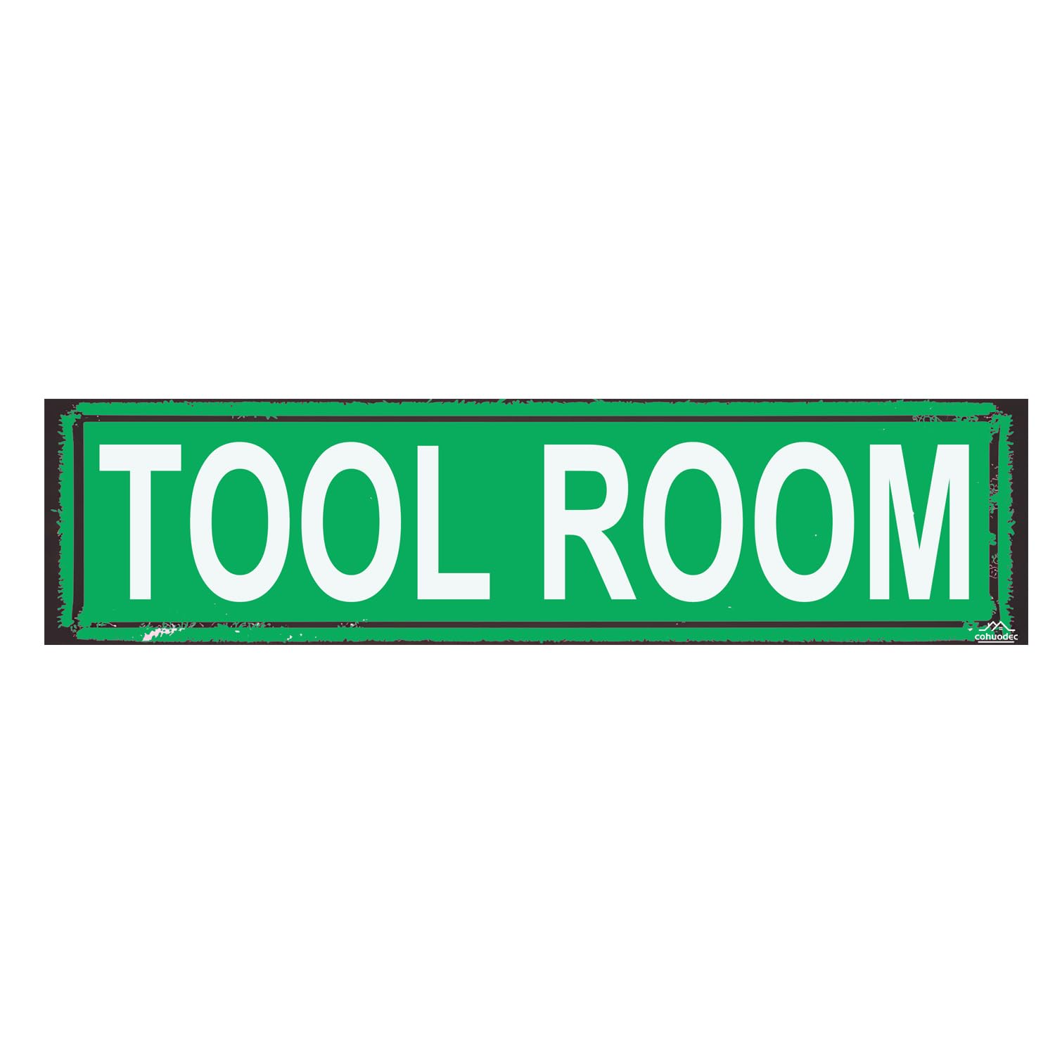 Tool Room Sign - Rustic Metal Wall Decor for Workshop & Garage,4x16 Inch Vintage Style Sign,Farmhouse Tool Shed Decor