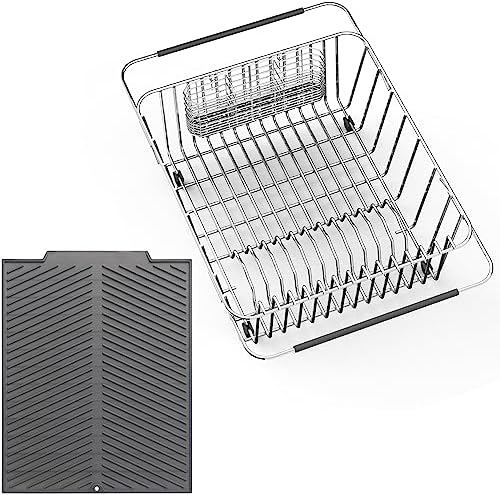 IPEGTOP Expandable Dish Drying Rack And Utensil Cutlery Holder, 304 - View #11