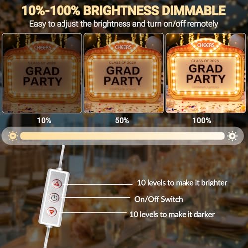 Image of Custom Bottle Service Sign for Graduation 2026, Personalized Light Up Marquee Sign for Yard Grad Party Decor, UV Printed LED Sign for College High School Graduations Reception Sweetheart Table Engagement Party Anniversary Birthday Decor