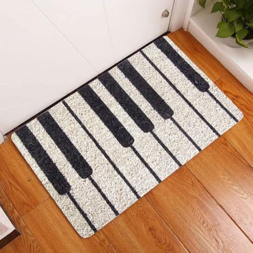 ���փ}�b�g �s�A�m���M�t�g�f�R���[�V���� 50×80cm doormat Piano Pattern Gift Decor