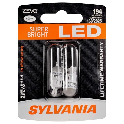 194, White: Sylvania Zevo 194 T10 W5W White Led Bulb, (Contains 1 Bulb)