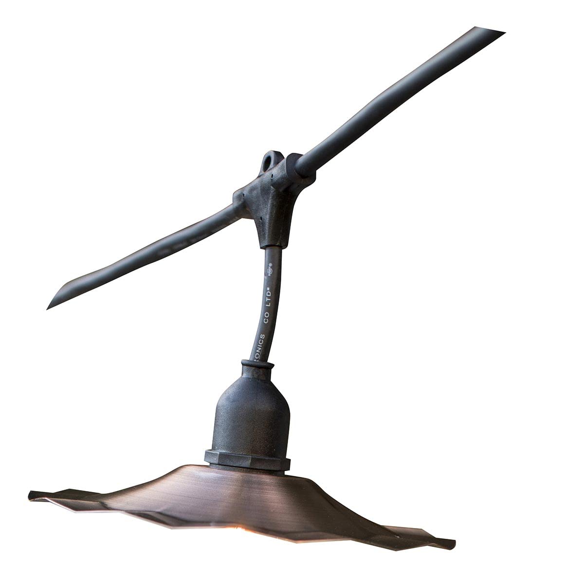 LUMISKY / LUMIJARDIN - Guirnalda luminosa exterior con pantalla de acero cobre,10 enchufes E27 RETRO 6m