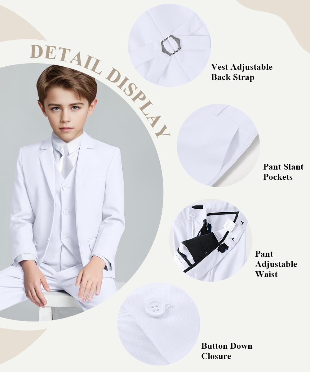 Visaccy Jungen Anzüge Slim Fit Kleid Kleidung Ring Träger Outfit