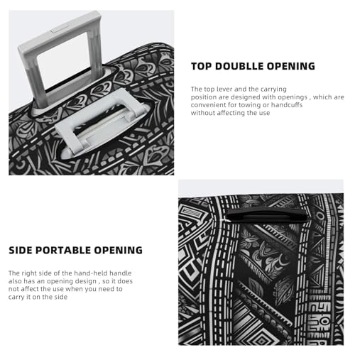 Travel Luggage Cover Black and white tribe Suitcase Protector Elastic Washable Stretch Suitcase Protector Anti-Scratch Travel Suitcase Cover Fit 18-32 Inch Luggage4