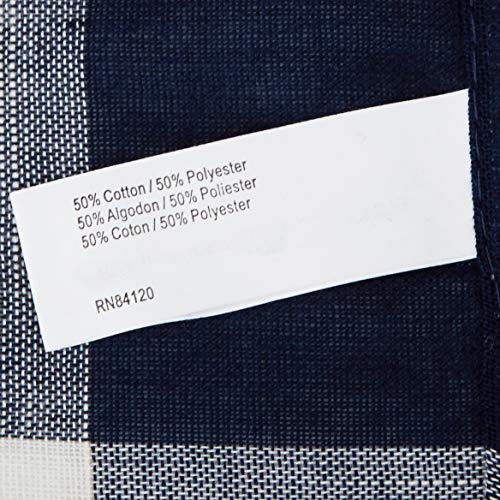 Lorraine Home Fashions 09570-V-00220 Navy Courtyard Grommet Window Curtain Valance, Navy, 53" X 18" #TOP3