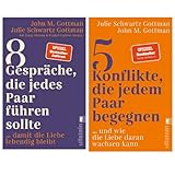 Gottman Buchset: 5 Konflikte, die jedem Paar begegnen & 8 Gespräche, die jedes Paar führen sollte - Beziehungsratgeber für Paare - Paartherapie und Kommunikation - Beziehung stärken - inkl Lesezeichen