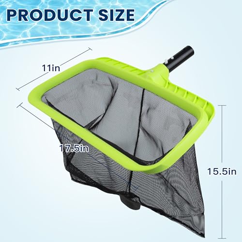 Sepetrel Swimming Pool Leaf Skimmer Net,Reinforced Frame Deep Rake Net