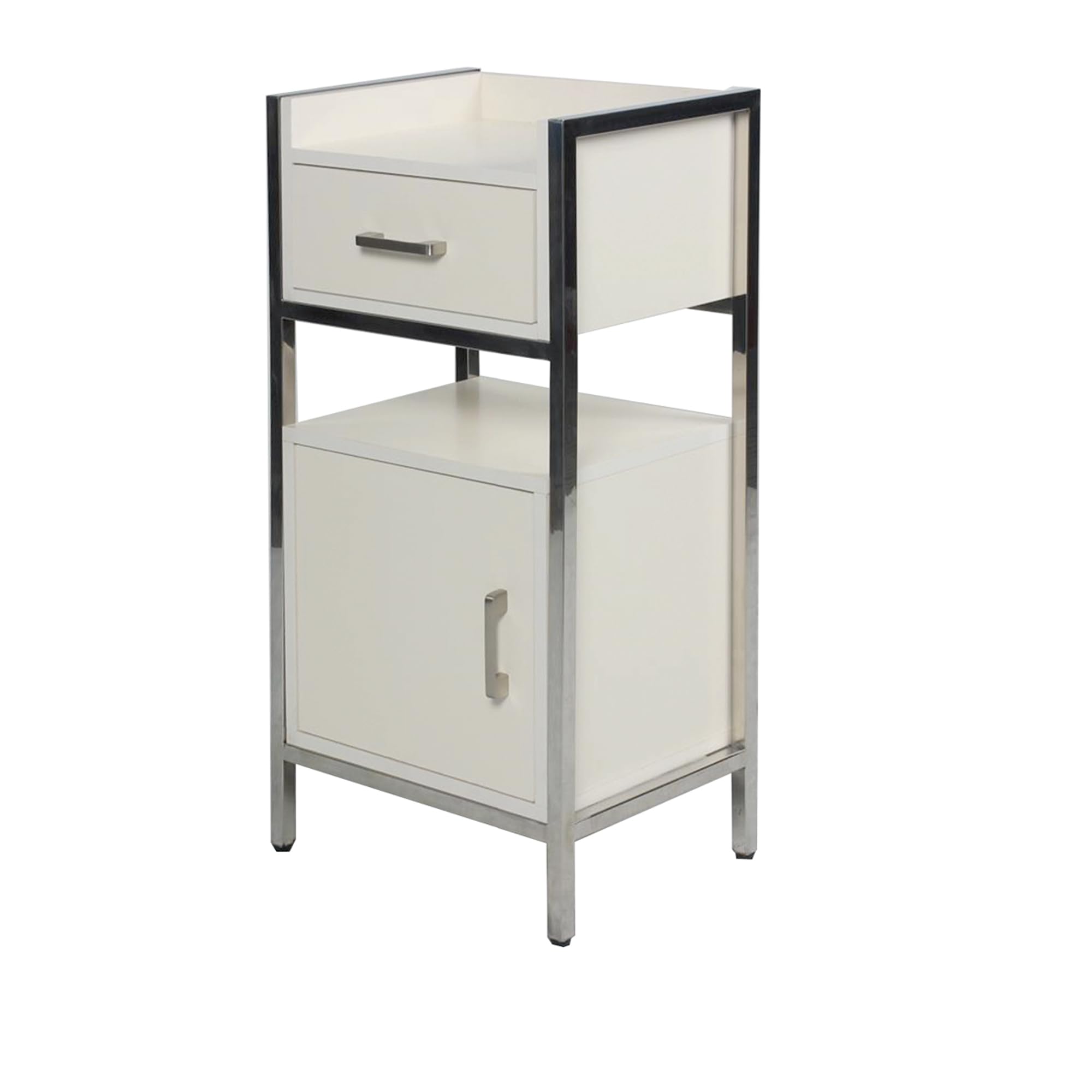 Italian Design - Mueble Tocador Whitechic - Mesa Auxiliar con Cajones para Peluquerías, Centros de Estética... - Gran Capacidad de Almacenaje - Mobiliario de Peluquería Profesional - 80 x 40 x 30 cm