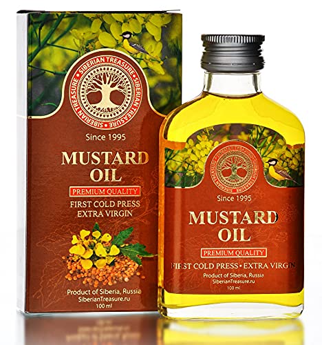 Aceite de mostaza siberiana, calidad premium, virgen extra, primera prensa en frío, 3.4 onzas líquidas