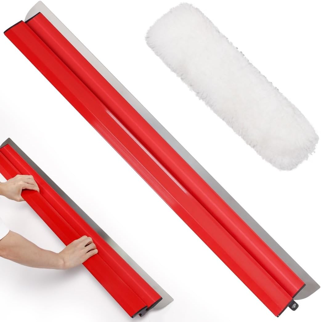 Smoothing Blade, Drywall Putty Scraper Knife, 39.4” Stainless Steel, Drywall Skimming Blade, Wipe Down Plasterboard Smoothing Knife, Knockdown Spatula For Gyprock, Wall-Board