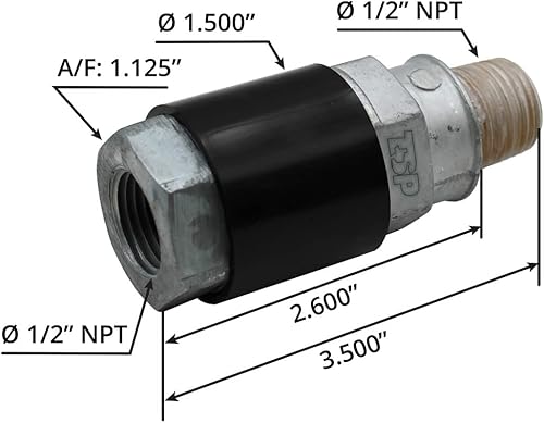 Miniatura 2 de Válvula de freno de liberación rápida en línea para Kenworth Peterbilt reemplaza 401146, 801095, 4000-8D Plata
