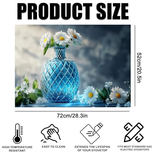 Image of Nuxovilar Daisy Vase Stove Cover Diatom Mud 20.47x28.34 In