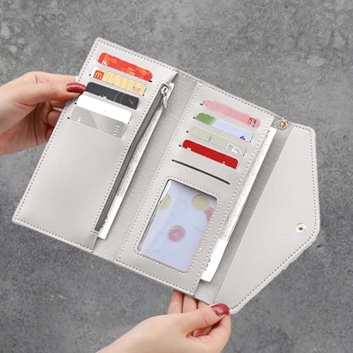 Image of Kraptick Women's Wallet -Stylish and Compact Purse Clutch Wallet for Women, Stylish Card Coin Holder, Debit Card Holder, Money Organizer and Travel Wallet for Women with 13 Slots (Light Gray)