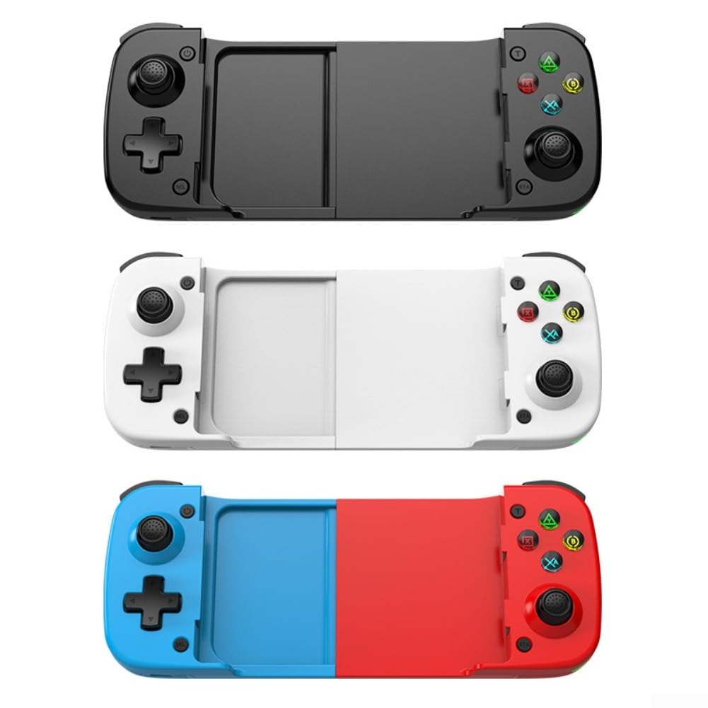 Controlador de juego móvil Bluetooth, versátil y elástico con joystick de efecto Hall para iOS, interruptor (negro)