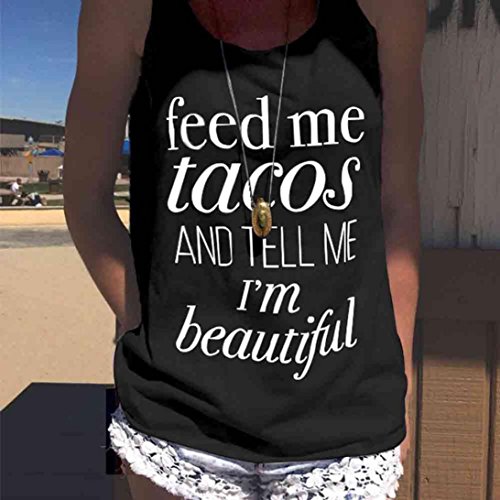 image for Ruhiku GW Women Voyage Printed Tank Tops Sleeveless T-Shirt Comfy Blou