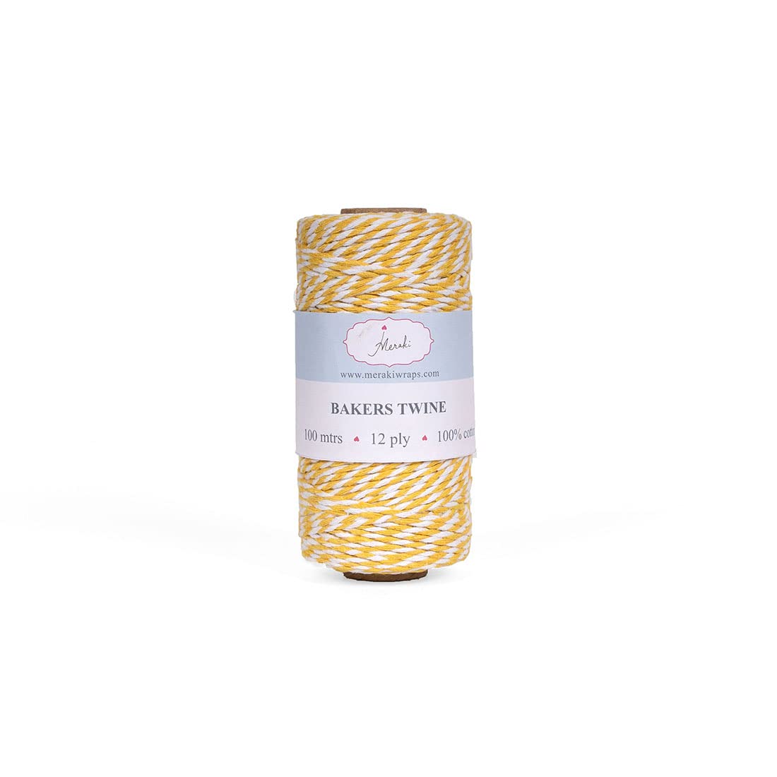 Meraki Cards Bakers Twine - Mustard & White