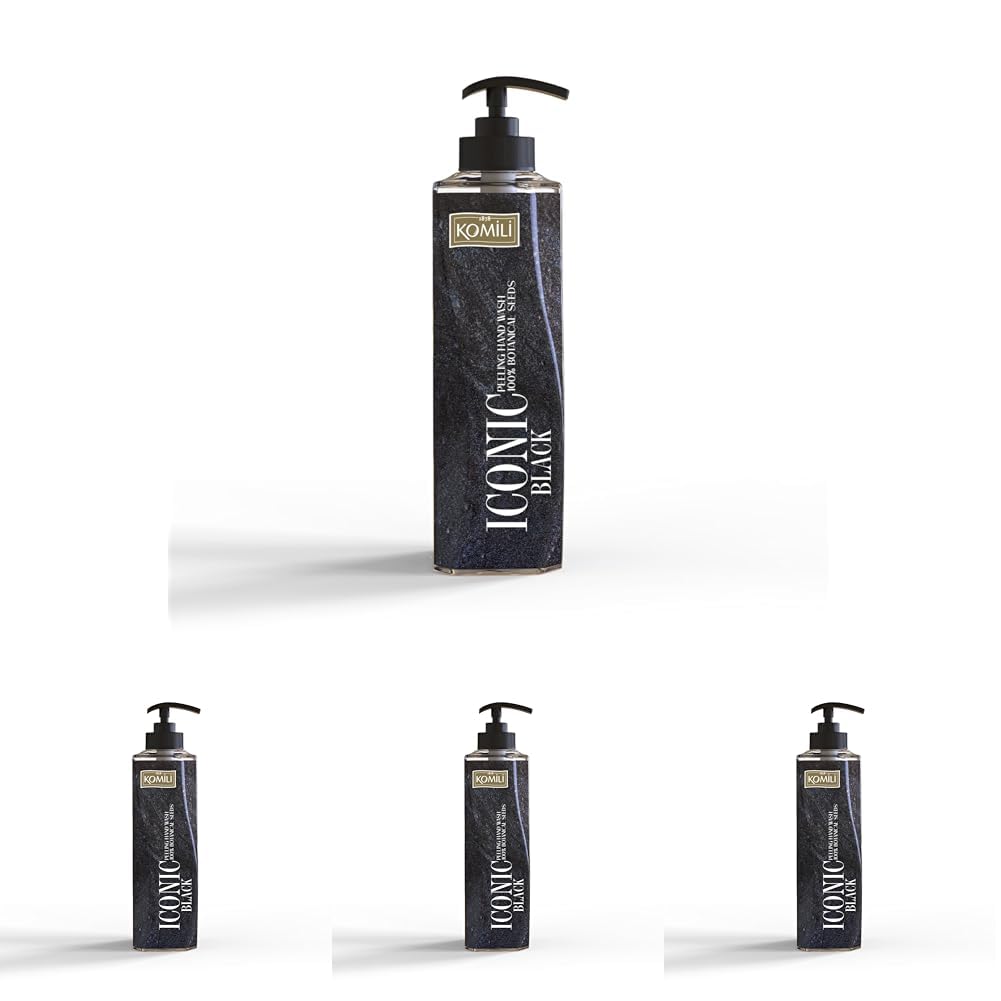 Komili 1878 Iconic Black Peeling Etkili Premium Sıvı Sabun - 450 ml (4 paketi)