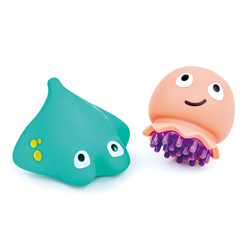 Hape Ocean Creatures Bath Splashers, Baby & Toddler Squirting Bath Toys, Floating Sensory Water Play