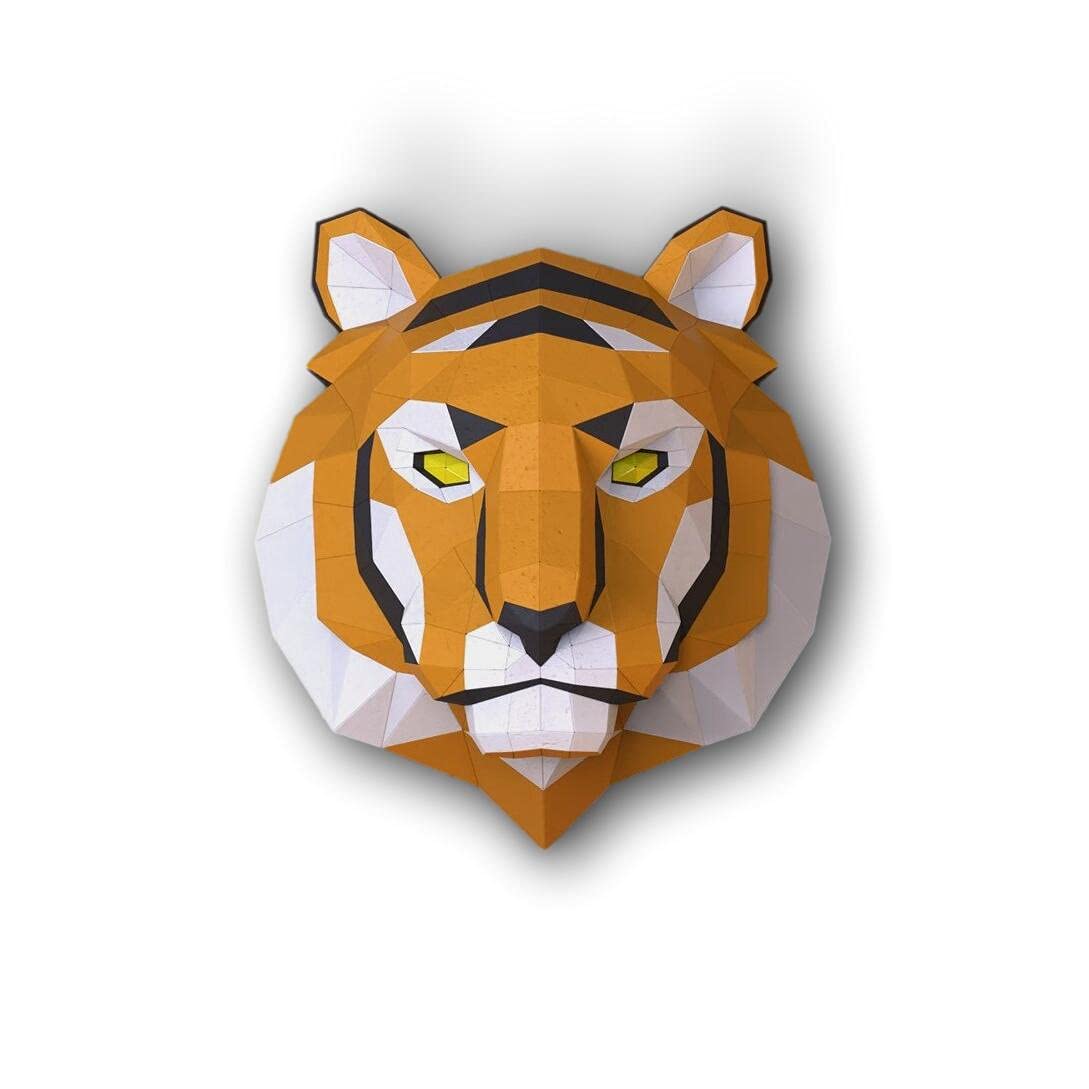 Amazon.com: Tiger head Paper Sculpture,Pre-cut DIY Papercraft Kit