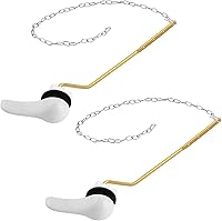 Vista 14 de iFealClear Juego de 2 manijas de inodoro, palanca universal para tanque de montaje frontal, latón macizo, níquel cepillado